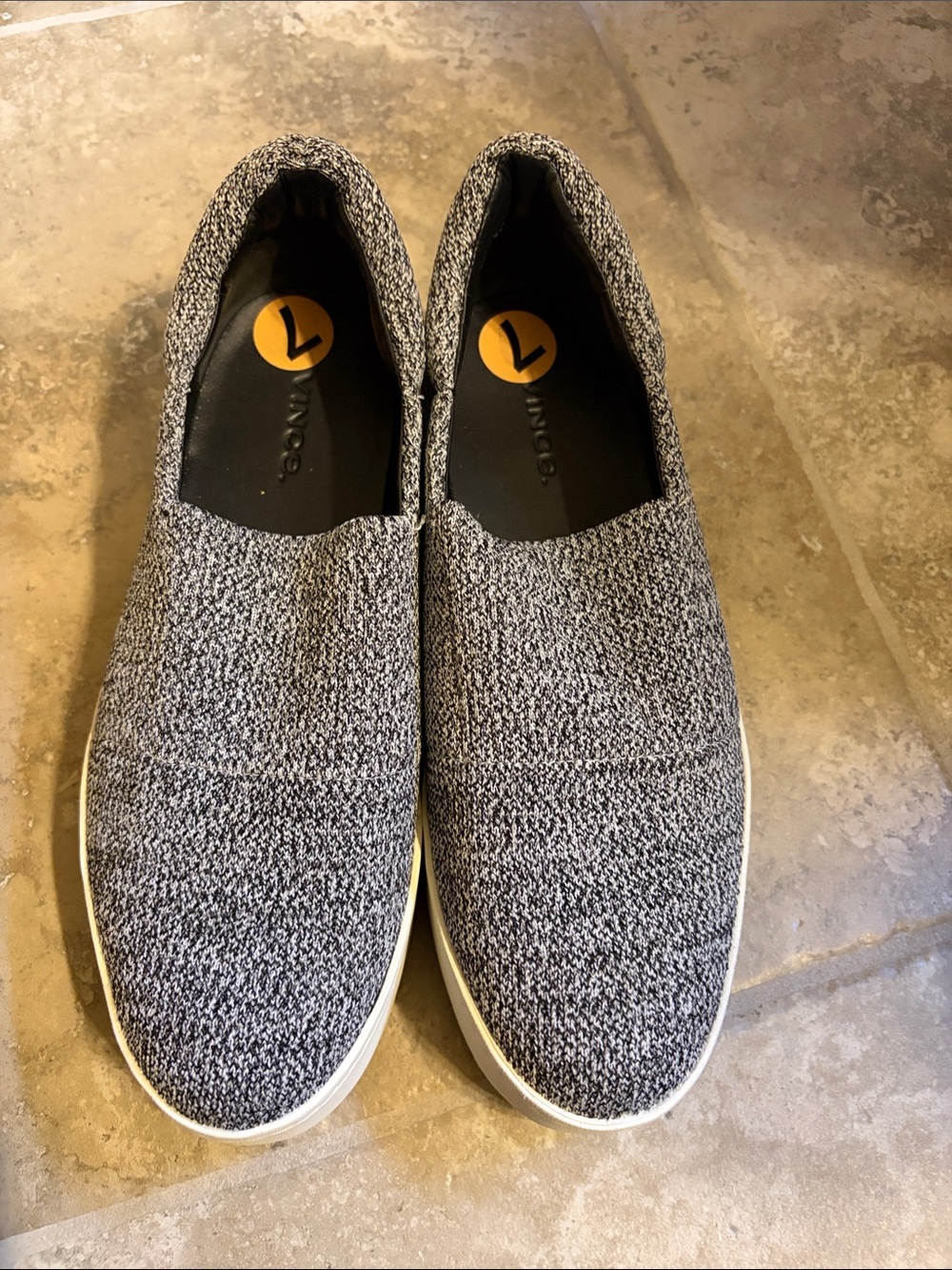 Vince women’s Grey Knit Slip-On Shoes